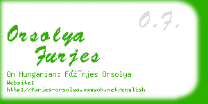 orsolya furjes business card